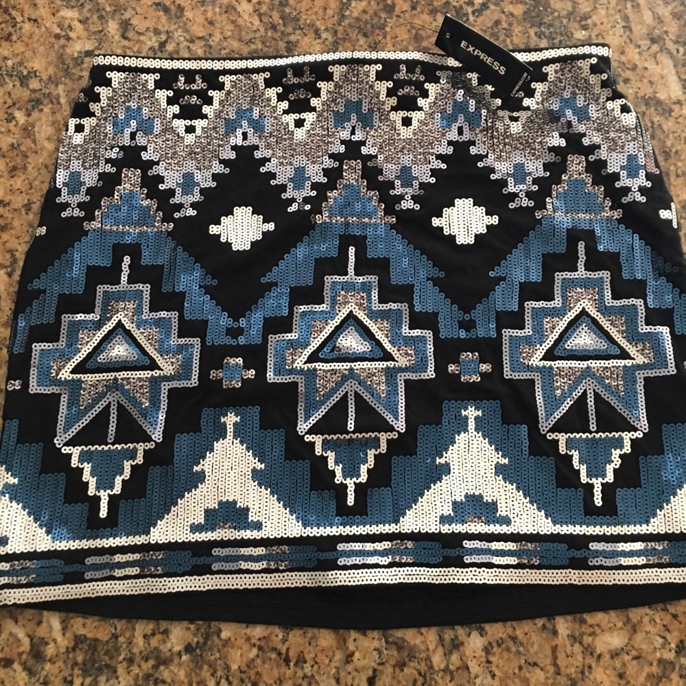 Express Sequins Mini Skirt